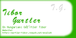 tibor gurtler business card